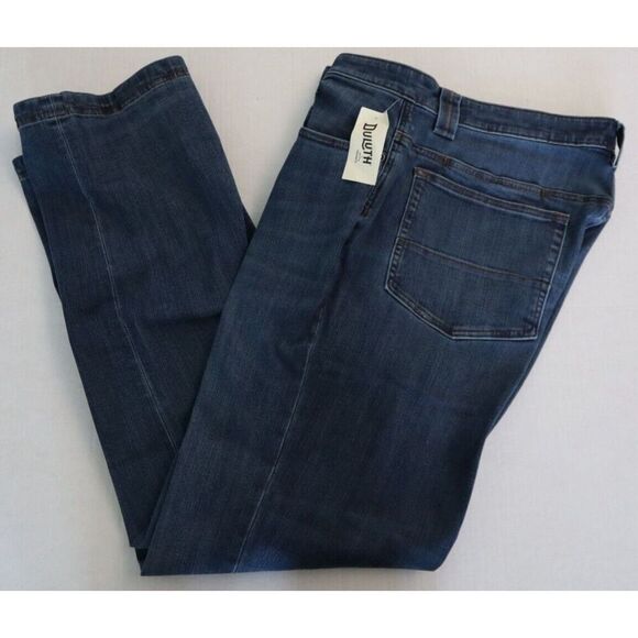 Duluth Men's Sz 35 x 32 Washed Indigo Ballroom Double Flex Relaxed Fit Jeans - Picture 8 of 9